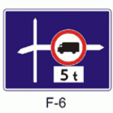 Znak drogowy uzupełniający F-6